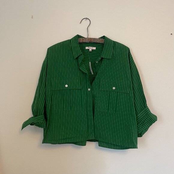 NWT Straight-Hem Shirt in Poplin - Picture 3 of 4